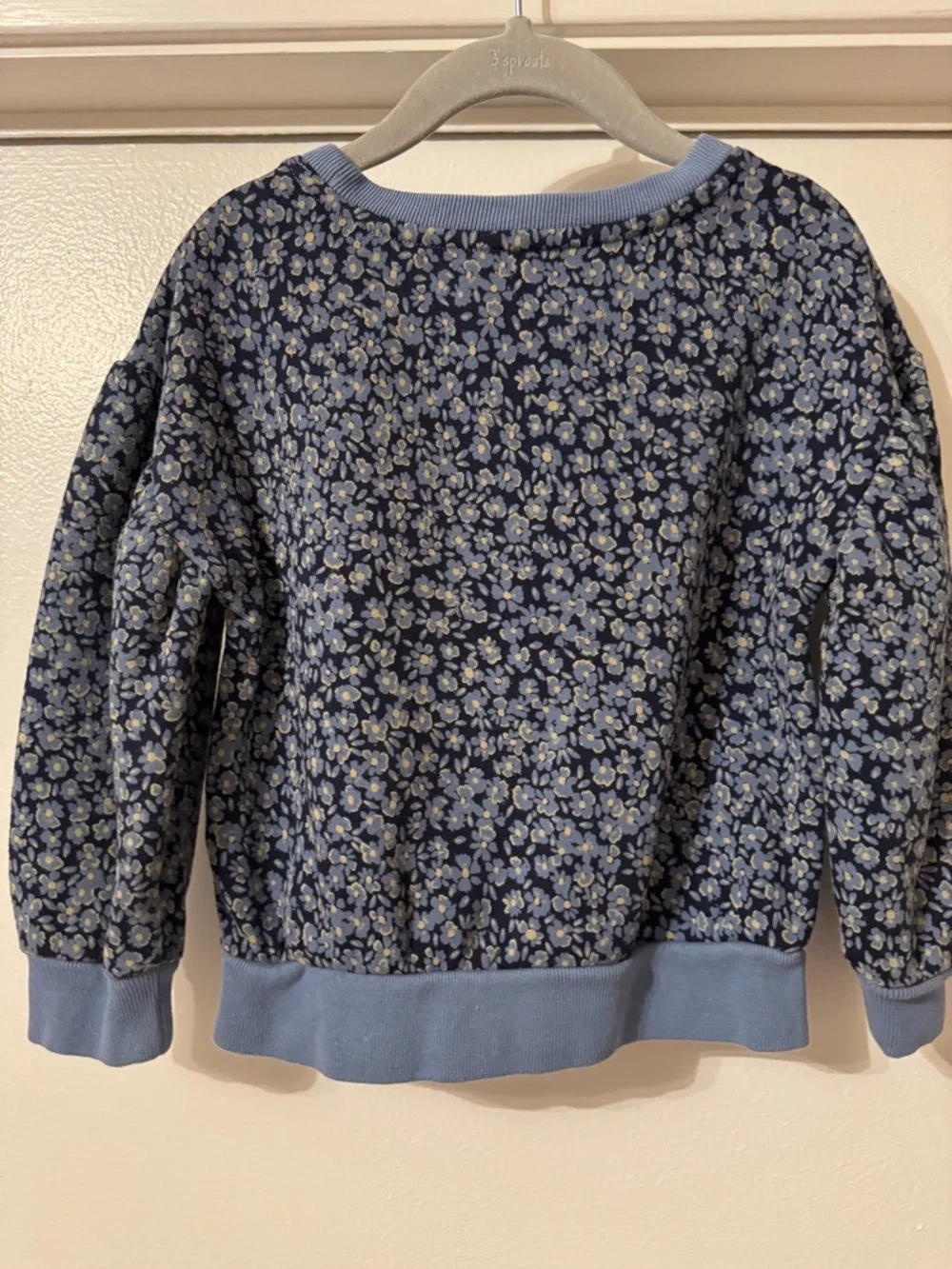 Baby GAP Blue Floral Toddler Sweater - Picture 2 of 4